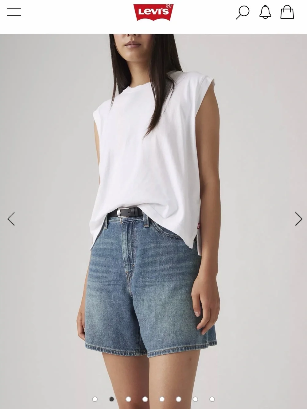 Levi's High Rise Baggy Denim Shorts Women's 26 Blue Cotton Linen Relaxed Fit